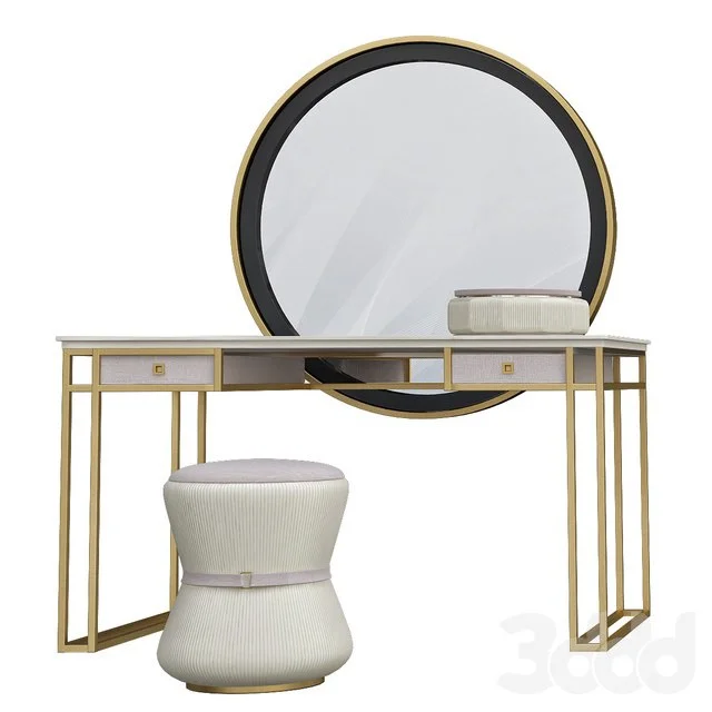 Metal vanity table